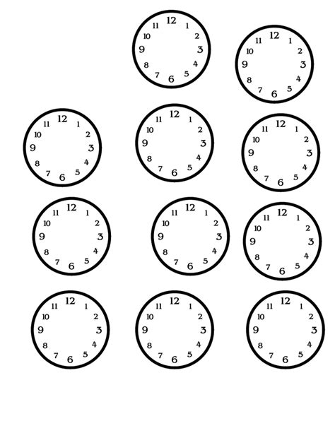 Blank Clocks Printable